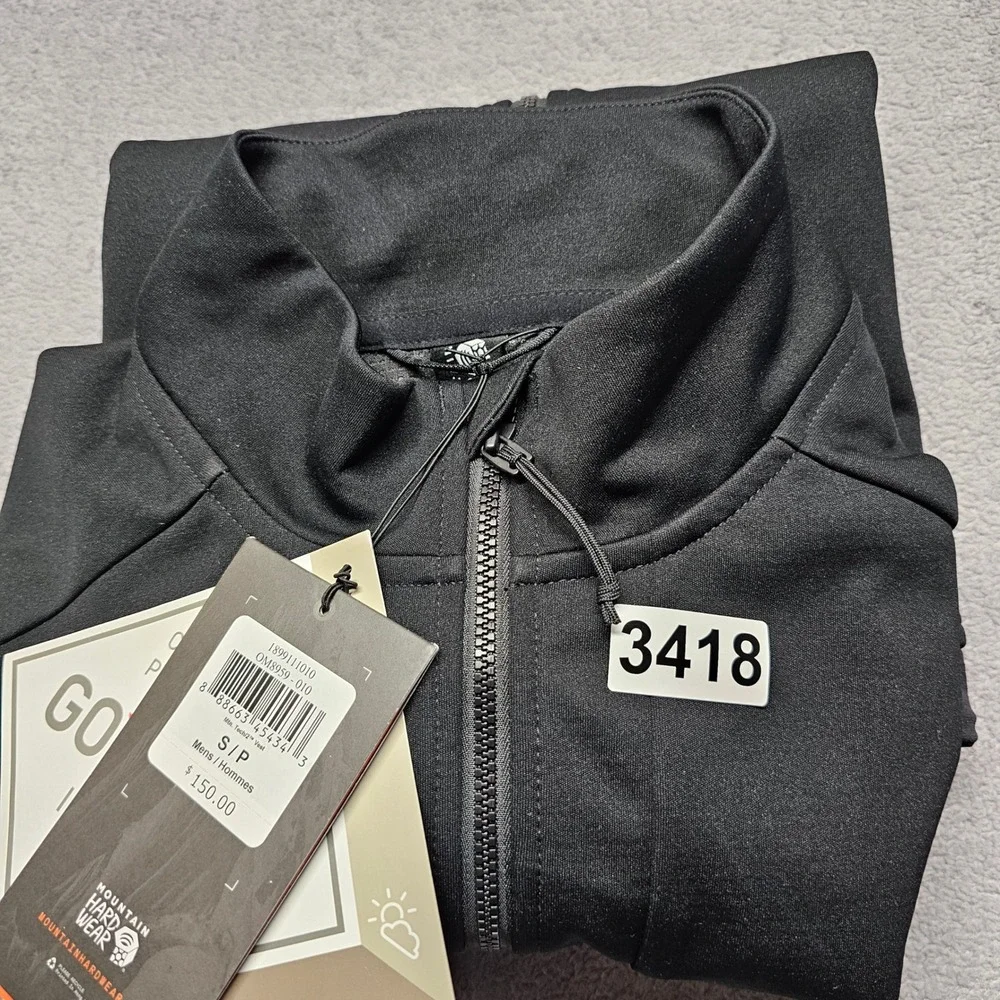 NWT Mountain Hardwear Gore-Tex Infinium Vest Mens Small P Black Softshell OM8959